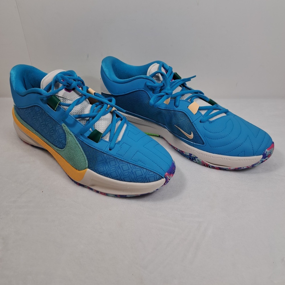 NIKE ZOOM FREAK‎ 5 BASKETBALL SHOES MEN'S SZ 11 BLUE LIGHTNING DX4985 400 NIB - Picture 3 of 13